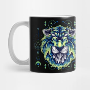 lion head artwork Mug